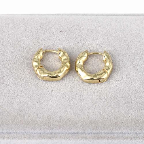 Brass Huggie Hoop Earring gold color plated for woman nickel lead & cadmium free Sold By Pair