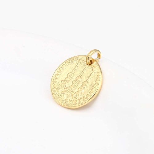 Brass Jewelry Pendants, plated, DIY, more colors for choice, nickel, lead & cadmium free, 18.60x18.60x1.90mm, Sold By PC