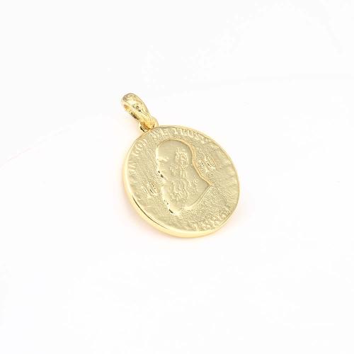 Brass Jewelry Pendants, plated, DIY, more colors for choice, nickel, lead & cadmium free, 20.20x17.70x1.80mm, Sold By PC
