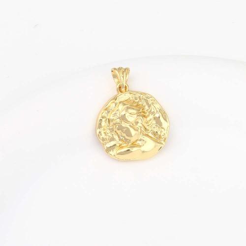 Brass Jewelry Pendants, gold color plated, DIY, more colors for choice, nickel, lead & cadmium free, 20.70x18.50x4.40mm, Sold By PC