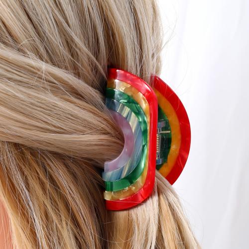Hair Claw Clips, Acetate, fashion jewelry, more colors for choice, 70x30mm, Sold By PC