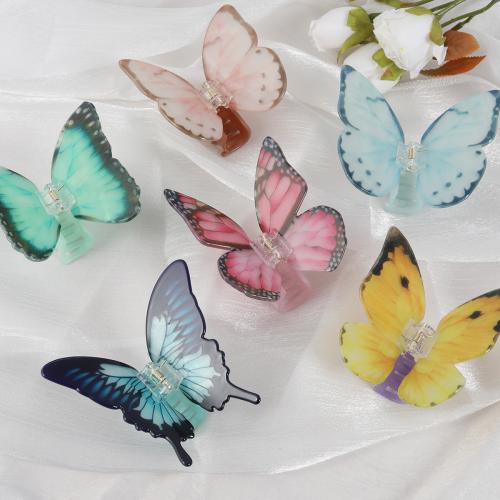 Hair Claw Clips, Acetate, Butterfly, fashion jewelry, more colors for choice, Sold By PC
