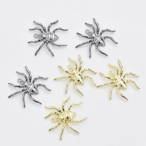 Tibetan Style Animal Pendants, Spider, plated, DIY, more colors for choice, nickel, lead & cadmium free, 35x37mm, 10PCs/Bag, Sold By Bag
