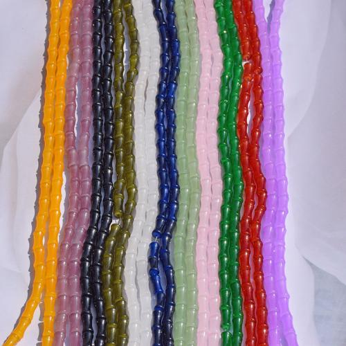Perles murano faites à la main , chalumeau, bambou, DIY, plus de couleurs à choisir, 6x12mm, 100PC/brin, Vendu par brin