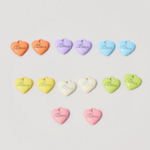 Tibetan Style Heart Pendants, stoving varnish, DIY, more colors for choice, nickel, lead & cadmium free, 12x11mm, 10PCs/Bag, Sold By Bag