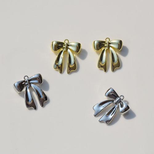 Zinc Alloy Bowknot Pendants plated DIY nickel lead & cadmium free Sold By Bag