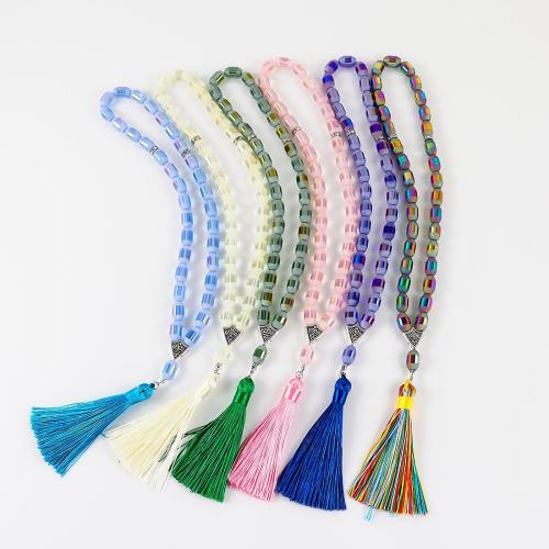 Bracelet de perles de verre, avec Caddice, fait à la main, bijoux de mode & unisexe, plus de couleurs à choisir, Longueur 18.11 pouce, Vendu par PC