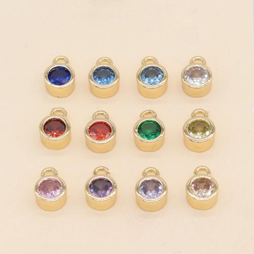 Cubic Zirconia Micro Pave Brass Pendant, plated, DIY & micro pave cubic zirconia, more colors for choice, Sold By PC