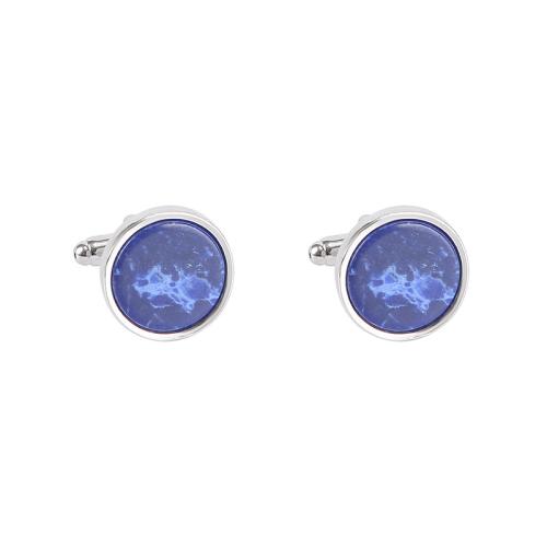 Cufflinks Zinc Alloy with Gemstone stoving varnish for man Sold By Pair