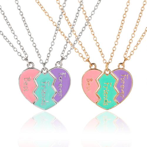 Zinc Alloy Jewelry Necklace three pieces & Unisex & enamel Sold By Set