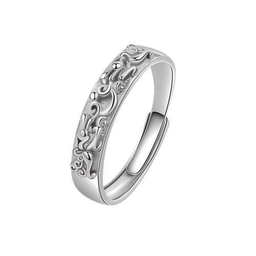 925 Sterling Silver Finger Rings, plated, Unisex & different size for choice, original color, Sold By PC