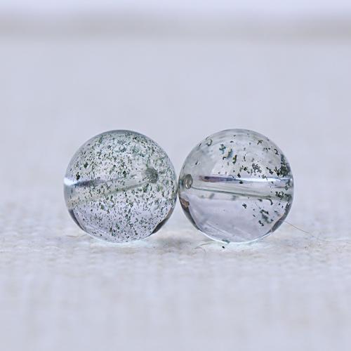 Natural Quartz Jewelry Beads, Green Phantom Quartz, Round, DIY & different size for choice, Sold By PC