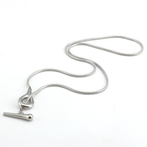 Titanium Steel Necklace, fashion jewelry & for woman, more colors for choice, Length:Approx 45 cm, Sold By PC