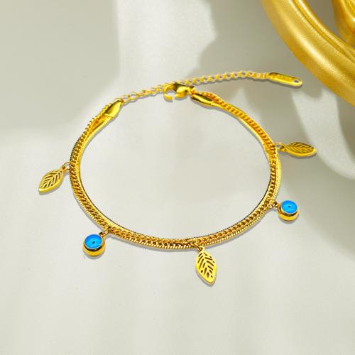 Bracelet d'acier titane, avec 5cm chaînes de rallonge, bijoux de mode & pour femme, plus de couleurs à choisir, Longueur:Environ 16 cm, Vendu par PC