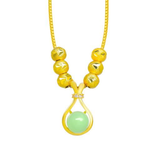 Titanstahl Halskette, Modeschmuck & verschiedene Stile für Wahl & für Frau, goldfarben, Länge:ca. 45 cm, verkauft von PC