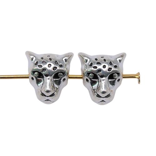 Tibetan Style Animal Beads, Leopard, antique silver color plated, vintage & fashion jewelry & DIY, 10x8x7mm, Sold By PC