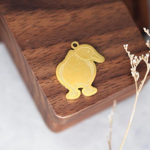 Stainless Steel Animal Pendants 304 Stainless Steel Duck Vacuum Ion Plating fashion jewelry & DIY Sold By PC