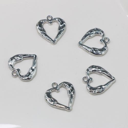 Zinc Alloy Heart Pendants platinum color plated fashion jewelry & DIY & hollow nickel lead & cadmium free Sold By PC