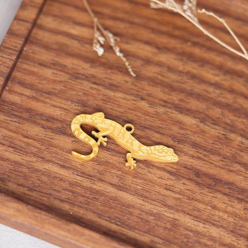 Stainless Steel Animal Pendants 304 Stainless Steel Gecko Vacuum Ion Plating fashion jewelry & DIY Sold By PC