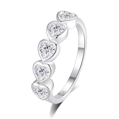Cyrkonia mikro utorować pierścionki srebrne, 925 Srebro, biżuteria moda & różnej wielkości do wyboru & różne style do wyboru & mikro utorować cyrkonia & dla kobiety, sprzedane przez PC