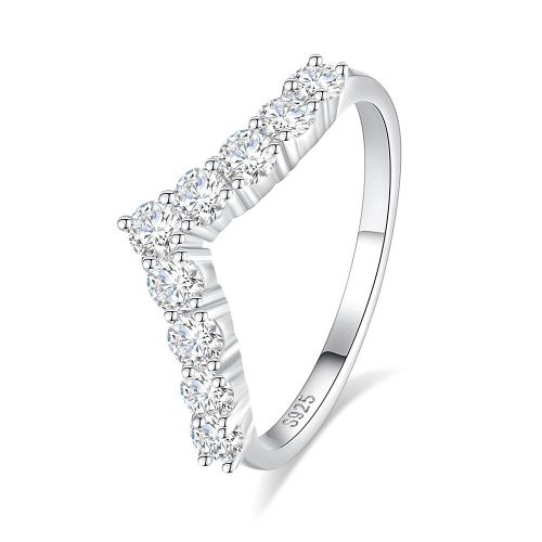 Cubic Zirconia Micro Pave 925 Sterling Silver Rings, fashion jewelry & different size for choice & different styles for choice & micro pave cubic zirconia & for woman, Sold By PC