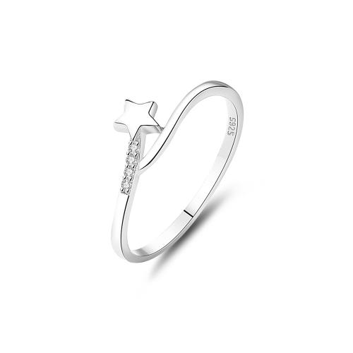 Zircon cubique Micro Pave Sterling Silver Rings, Argent sterling 925, bijoux de mode & normes différentes pour le choix & pavé de micro zircon & pour femme, Vendu par PC