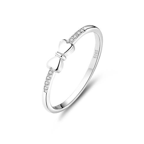 Pavimentar o Zirconia cúbico Micro anéis de prata esterlina, 925 de prata esterlina, joias de moda & tamanho diferente para a escolha & micro pavimento em zircônia cúbica & para mulher, vendido por PC