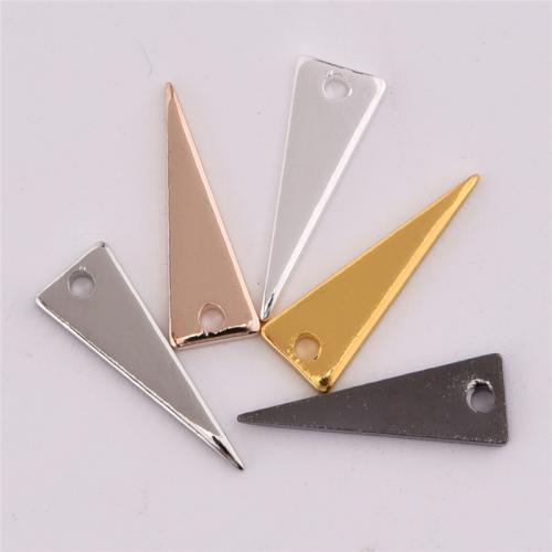 Brass Jewelry Pendants, Triangle, plated, fashion jewelry, more colors for choice, 17.50x6mm, Sold By PC