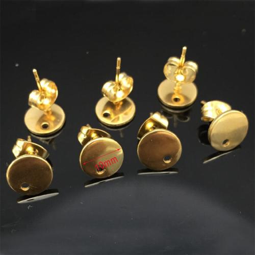 Stainless Steel Earring Stud Component 304 Stainless Steel DIY Sold By PC