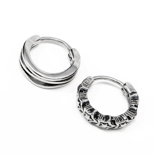 Stainless Steel Huggie Hoop Earring, 304 Stainless Steel, fashion jewelry & Unisex & different styles for choice, original color, Sold By PC