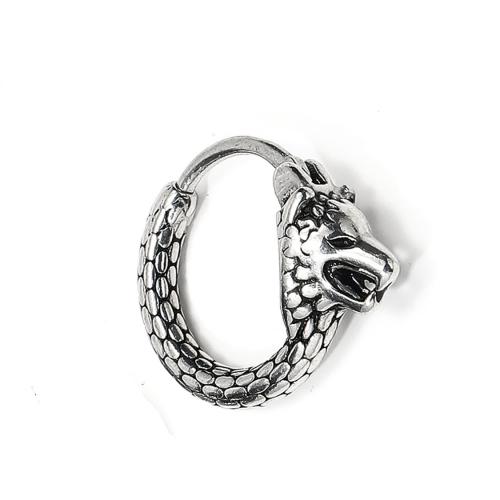 Stainless Steel Huggie Hoop Earring 304 Stainless Steel Wolf fashion jewelry & for man original color Sold By PC