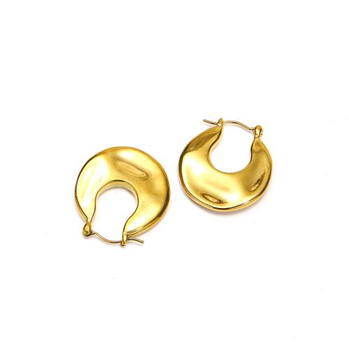 Stainless Steel Lever Back Earring, 304 Stainless Steel, Vacuum Ion Plating, fashion jewelry & for woman, golden, 23x25mm, Sold By Pair