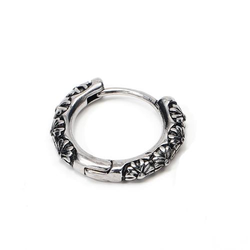 Stainless Steel Huggie Hoop Earring, 304 Stainless Steel, punk style & for man, original color, 18x16x3mm, Sold By PC