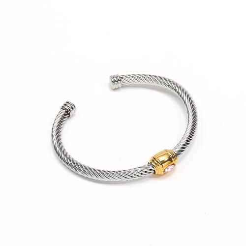 304 Stainless Steel Cuff Bangle, Vacuum Ion Plating, Adjustable & fashion jewelry & for woman, more colors for choice, 5mm, Inner Diameter:Approx 58mm, Sold By PC