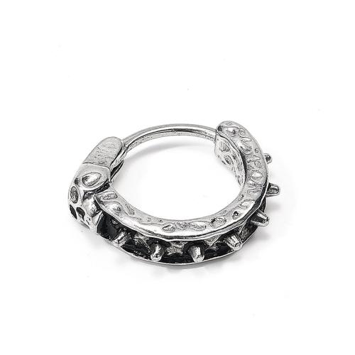 Stainless Steel Huggie Hoop Earring, 304 Stainless Steel, punk style & Unisex, original color, 17x15x4mm, Sold By PC