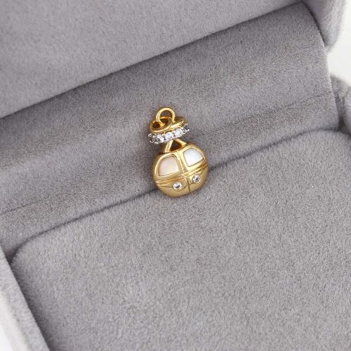 Cubic Zirconia Micro Pave Brass Pendant, with Resin, gold color plated, DIY & micro pave cubic zirconia, nickel, lead & cadmium free, 15.50x9.80x3.80mm, Sold By PC