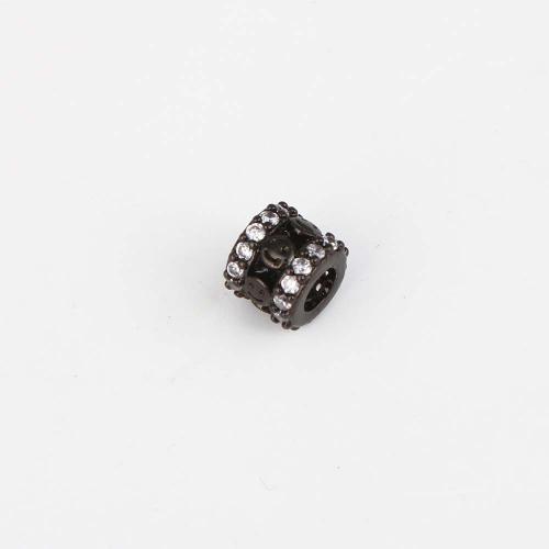 Befestigte Zirkonia Perlen, Messing, plattiert, DIY & Micro pave Zirkonia, keine, frei von Nickel, Blei & Kadmium, 7.50x7.20x6.30mm, verkauft von PC