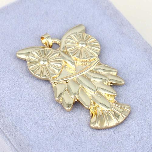 Brass Jewelry Pendants, gold color plated, DIY, nickel, lead & cadmium free, 46.80x30.20x3.70mm, Sold By PC