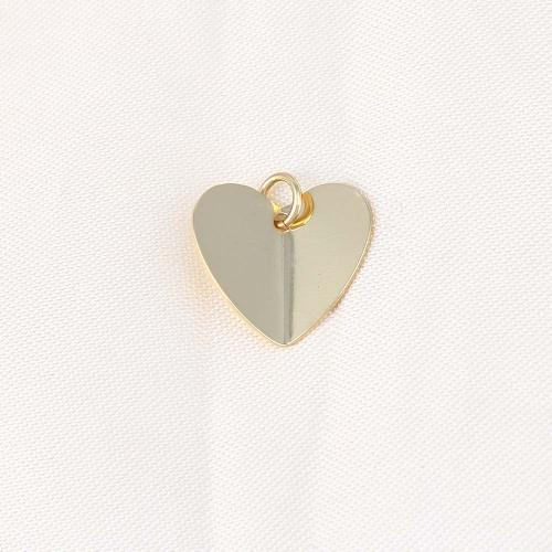 Латунные подвески-сердце, Латунь, Сердце, плакирован золотом, DIY, не содержит никель, свинец, 15.70x14.90x3.50mm, продается PC
