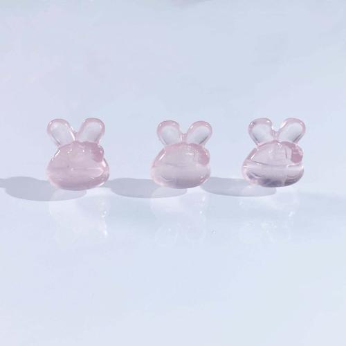 Natural Amethyst Beads, Rabbit, DIY, pink, 12x15mm, Sold By PC