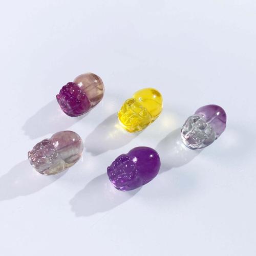 Natural Fluorite Beads, Fabulous Wild Beast, DIY, Random Color, 15mm, Sold By PC