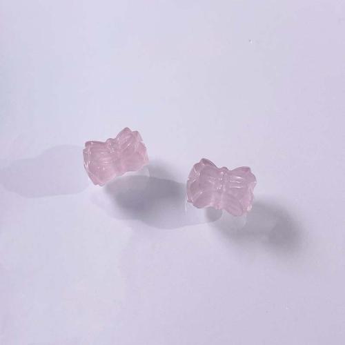 الخرز روز كوارتز الطبيعية, زهرة, ديي, وردي, 14mm, تباع بواسطة PC