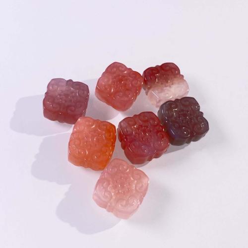 Agate Beads, Square, DIY, Random Color, 14mm, Sold By PC