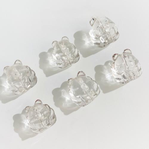 Natural Clear Quartz Beads, Fox, DIY, white, 15mm, Sold By PC