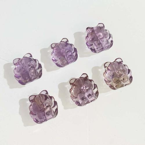 Natural Amethyst Beads, Fox, DIY, purple, 15mm, Sold By PC
