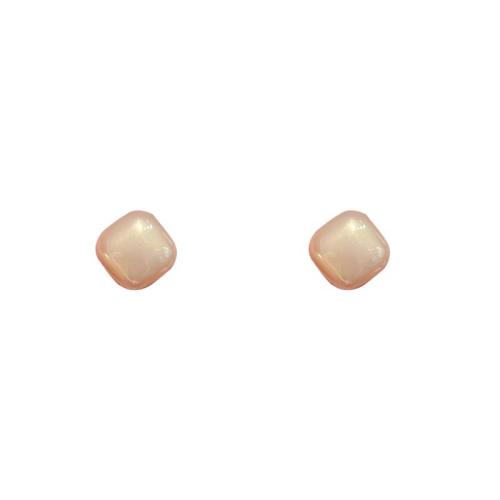 Earring Jewelry, Plastic Pearl, Square, fashion jewelry & for woman, 11mm, Sold By Pair