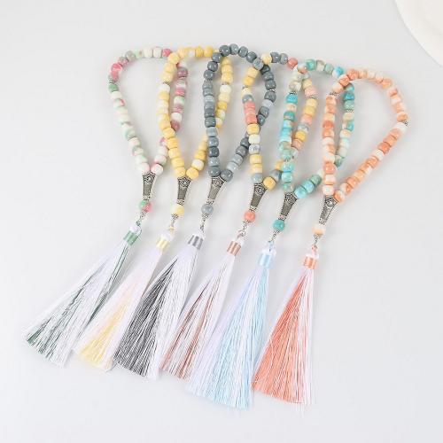 Glass Beads Bracelet, with Cotton Thread, handmade, fashion jewelry & Unisex, more colors for choice, Length:11.81 Inch, Sold By PC