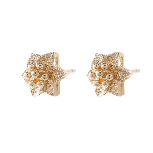 Brass Stud Earring, plated, different styles for choice & for woman, golden, Sold By Pair