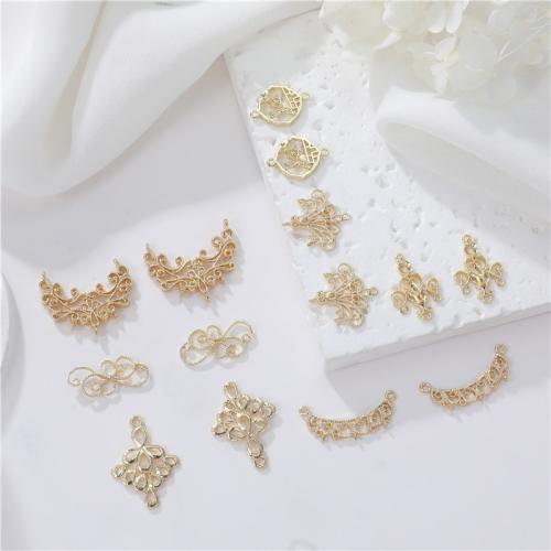 Brass Jewelry Connector plated DIY golden Sold By PC