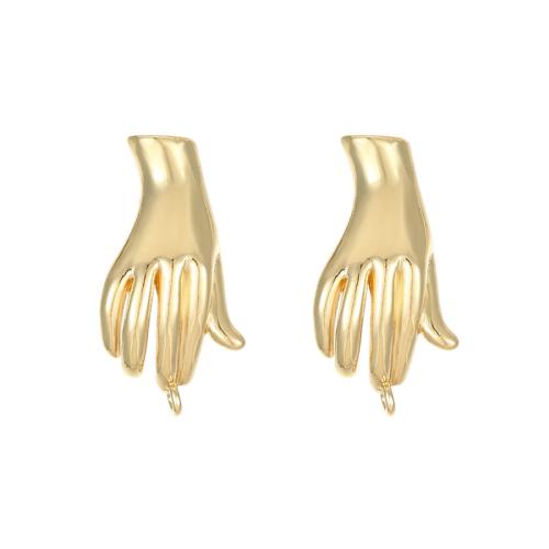 Brass Earring Stud Component plated Sold By Pair